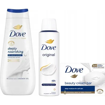 Sprchový gel Dove Sprchový gel + Mycí kostka + Antiperspirant Sada kosmetických přípravků