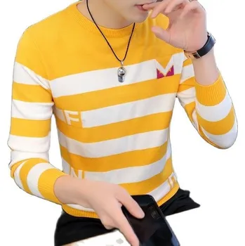 Pánský svetr Pánský pruhovaný svetr F185 M 3