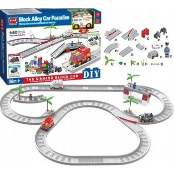 autodráha KREATIVNÍ SADA AUTODRÁHA AUTO AMBULANCE ZÁBAVA VZDĚLÁVÁNÍ 533-1D