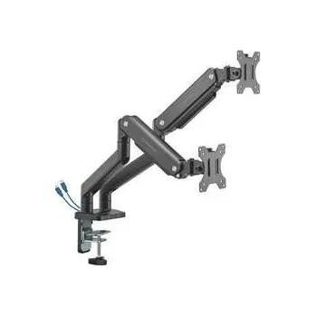 Televizní držák Polohovatelný držák ULTRADESK BRANCH Double pro 2 monitory, 20KG, svorka a průchodka stol,rychlé dodání