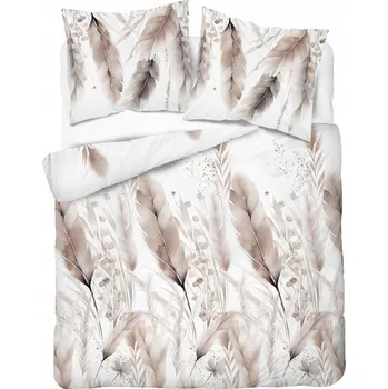 Povlečení Povlečení 220x200 Béžové listy na světlém pozadí Podzimní