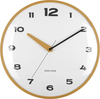 Karlsson, Nástěnné hodiny Brisk Dome, žluté - Formadore