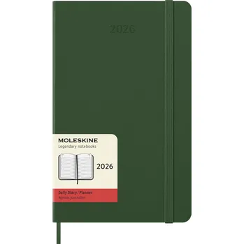 Diář Moleskine, Denní diář Moleskine 2026 12M L, tvrdá vazba, zelený - Formadore