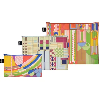 LOQI, Taštičky LOQI Artist Frank Lloyd Wright z recyklovaného materiálu 3 ks - Formadore