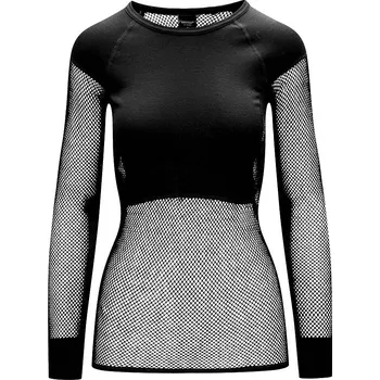 Dámské tričko Dámské funkční triko Brynje of Norway Lady Wool Thermo Shirt w/inlay Velikost: S / Barva: černá