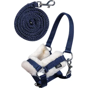 Ohlávka s vodítkem pro hobby horsing – beránková Barva: tmavě modrá více krásných barev