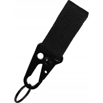 PŘÍVĚSEK NA KLÍČE DOMINATOR S KARABINOU, POUZDRO NA EDC, ČERNÁ