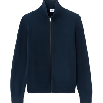 Pánské oblečení Tmavě modrý svetr na zip Celio Celio modrá 3506178