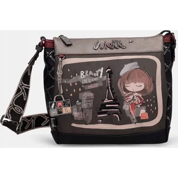 Kabelka Taška kabelka přes rameno Anekke , eko kůže černá