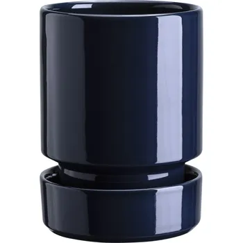Stojan na květiny Bergs Potter, Květináč s podstavcem Hoff, 16 cm, safírový, glazovaný - Formadore