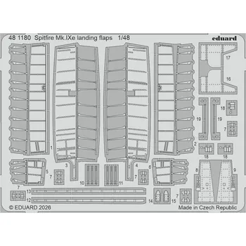 Plastikový model Eduard 1/48 Spitfire Mk.IXe landing flaps (AIRFIX)