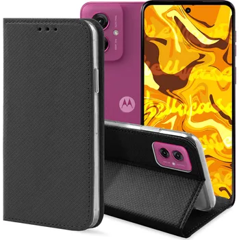 Pouzdro na mobilní telefon Flipové pouzdro Hello Case pro Motorola Moto G55 černé