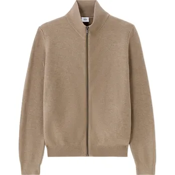 Pánské oblečení Celio hnědý svetr na zip Celio krémová 3506143