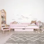 Rostoucí postel Nell 2v1 - pudrově růžová