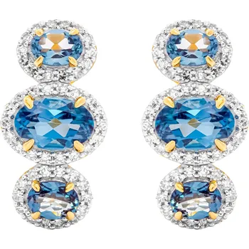 Náušnice Náušnice ze žlutého zlata s topazem a diamanty ME31735LBTYENG