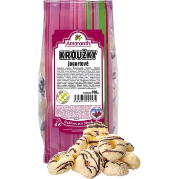 Amrth Kroužky Jogurt 100g cena za kartonové balení (Kartonové balení : 10 ks)
