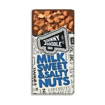 Čokoláda Johny Doodle Mléčná čokoláda, sladké a slané ořechy