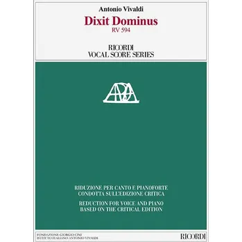 Dixit Dominus RV 594 - Ed. critica P. Everett - Riduzione per canto e pianoforte di A. Frig - rie pro zpv a klavr 767309