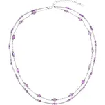 Stříbrný náhrdelník s ametysty 12183.3