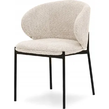 Jídelní židle MPT Jídelní židle Maren světle béžová/černé kovové podnoží