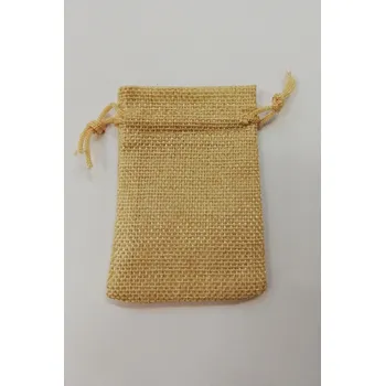 Sáček na potraviny Sáček jutový světle žlutý 9x7 cm