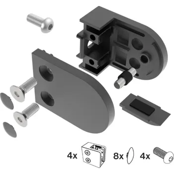Zábradlí Hahn Steel Držák skla, nerezový sloupek - SET