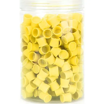 Silikonové stabilní kónické kalíšky 14mm, žluté 300 ks