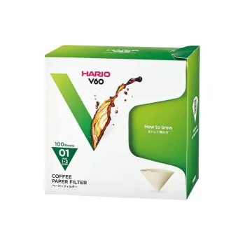 Příprava kávy Hario papírové filtry Misarashi Box pro V60-01 - 100 ks - nebělené [VCF-01-100MK]