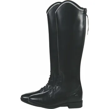 Jezdecká obuv Vysoké kožené boty VALENCIA STYLE HKM černé Velikost: 40