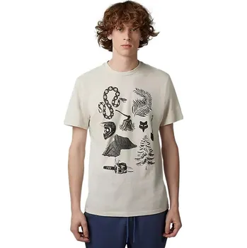 cyklistický dres FOX Track Beast Premium Tee triko Vintage white, M