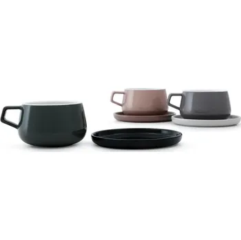 Šálek s podšálkem ELLA CLASSIC 250 ml, zelená, Viva Scandinavia - doprava zdarma od 2999 Kč