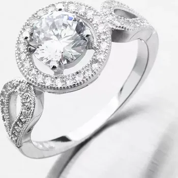 Prsten Stříbrný prsten se zirkony PKL-1037 velikost 57