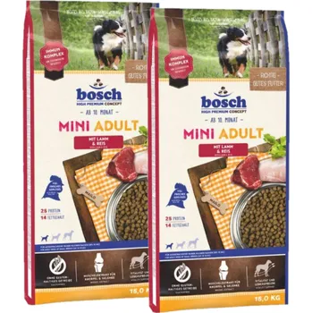 Krmivo pro psa Bosch Adult Mini Lamb & Rice, jehněčí a rýže 2x15kg
