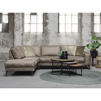 Sedací souprava Světle hnědá rohová sedací souprava MICA Varianta sedačky: Levý roh