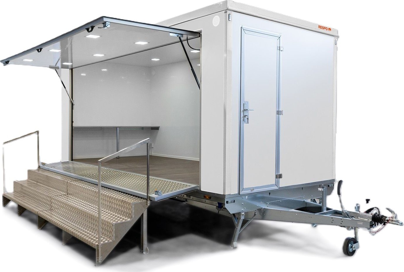 Promo přívěs RESPO T220 Showroom, 512x220 cm, bílý