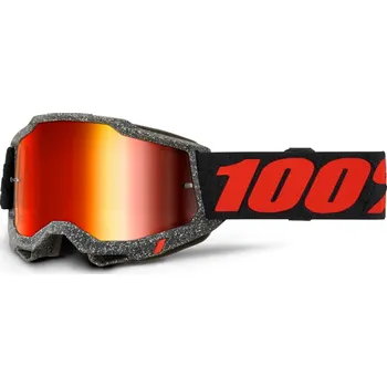 Motocyklové brýle 100% dětské brýle ACCURI 2 HUARAKI - USA, červené plexi