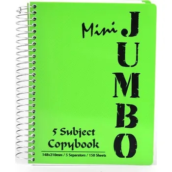 Sešit Kroužkový sešit Mini Jumbo A5, 150l, zelený