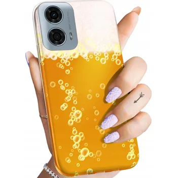 Pouzdro na mobilní telefon Zadní Kryt Hello Case pro MOTOROLA MOTO G24 / MOTO G04 žlutý