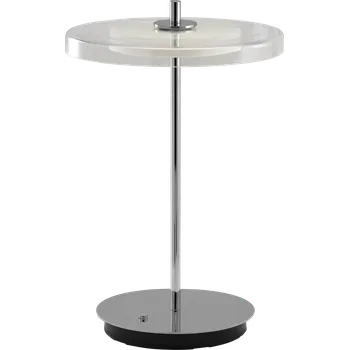 Lampička Umage, Stolní lampa bezdrátová Asteria Glass Move, leštěná ocel - Formadore