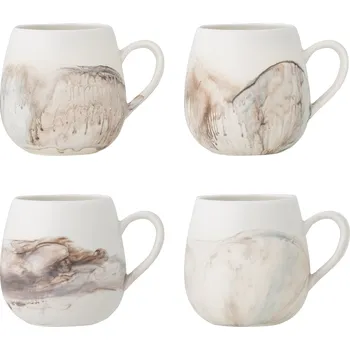 Stolování Bloomingville, Hrnky Lyre 250 ml, béžové, 4 ks - Formadore