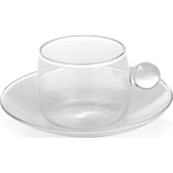 Zafferano, Šálek na kávu Bilia s podšálkem 120 ml transparentní - Formadore