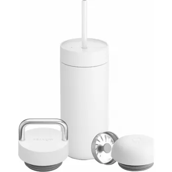 Termohrnek Fellow - Carter Move Mug 3 v 1 - termohrnek + 3 víčka - bílý matný 473 ml