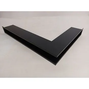 krbová mřížka rohová 546x766x90 černá poslední kus