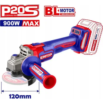 Bruska Úhlová bruska akumulátorová Emtop 900 W 20 V