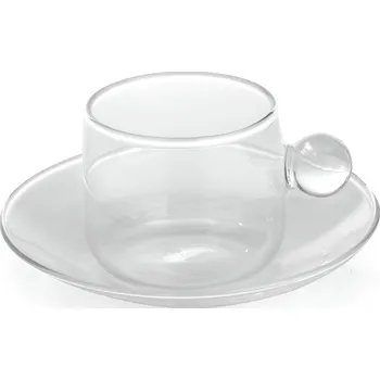 Zafferano, Šálek na čaj Bilia s podšálkem 220 ml transparentní - Formadore
