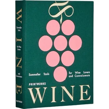 Sklenice Printworks, Příslušenství na víno The Essentials, tmavě zelené, v dárkovém balení, 4 díl. - Formadore