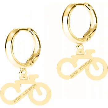 Náušnice Náušnice zlaté Kolo Bike Forever 925