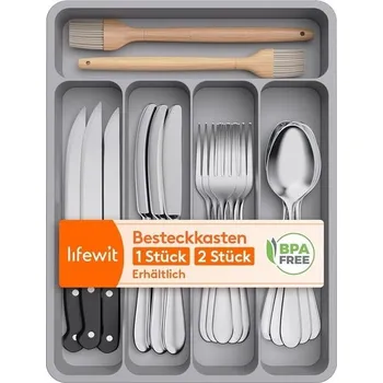 chlebník Lifewit Příborník do zásuvek, Organizér na příbory, Organizér do zásuvek, Kuchyňský kompaktní držák