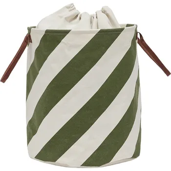 Úložný box OYOY, Koš na skladování Sakki, zeleno-béžový - Formadore