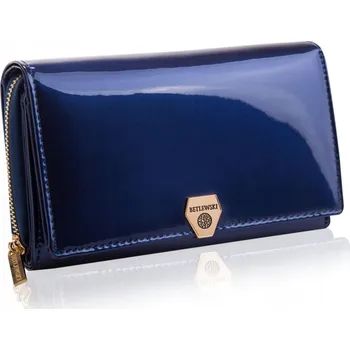 Peněženka Betlewski dámská peněženka z pravé kůže – modrá